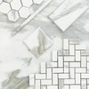 Calacatta Gold Italian Marble 6x12 Wide Bevel Subway Tile Combination