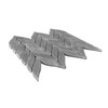 Bardiglio Gray Marble Leaf Shape Polished Mosaic Tile