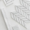 Polished Carrara White Italian Marble Leaf Shape Mosaic Tile