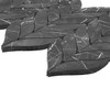 Nero Marquina Black Marble Leaf Shape Polished Mosaic Tile