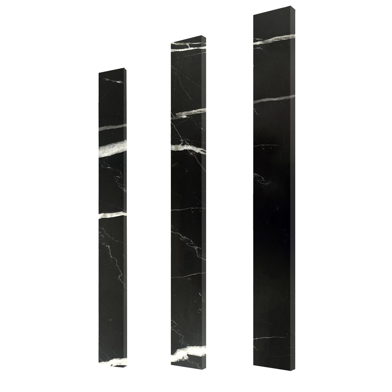 Black 6x36 Marble Door Threshold Saddle Honed