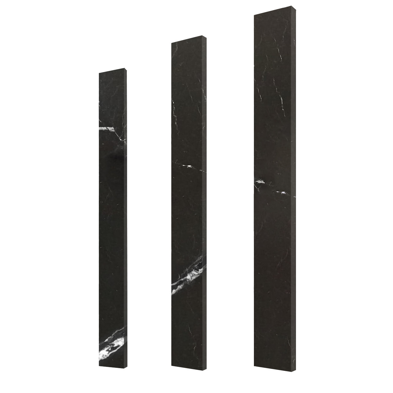 Black 6x72 Marble Door Threshold Saddle Honed