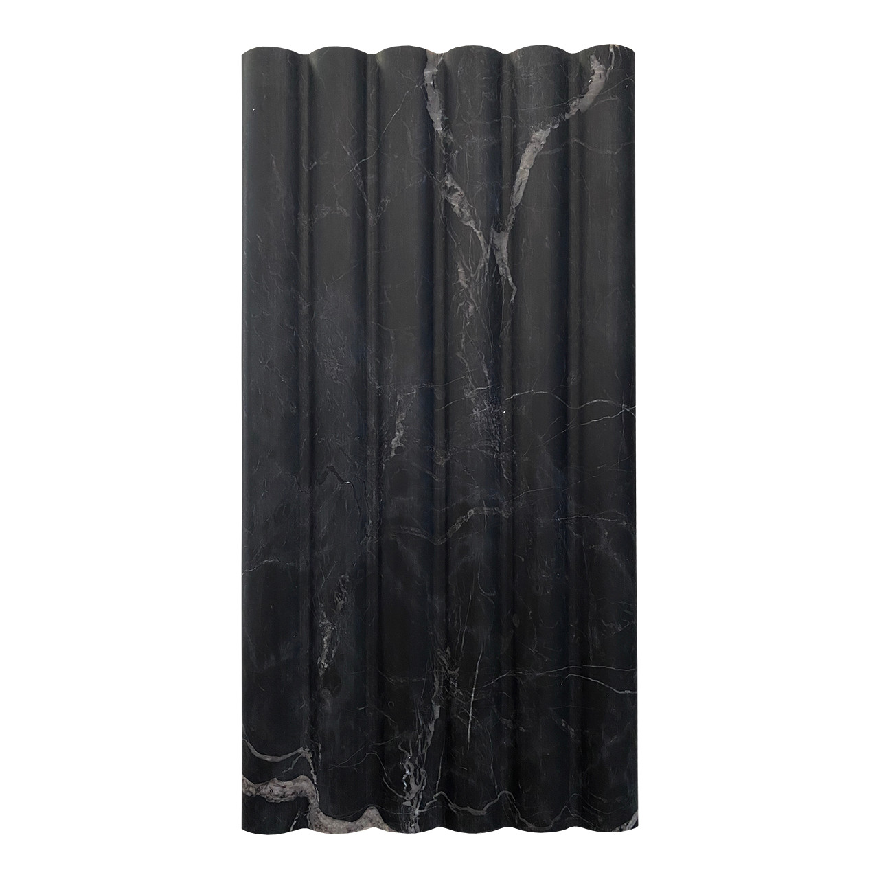 Flute Black Marble 6x12 Tile