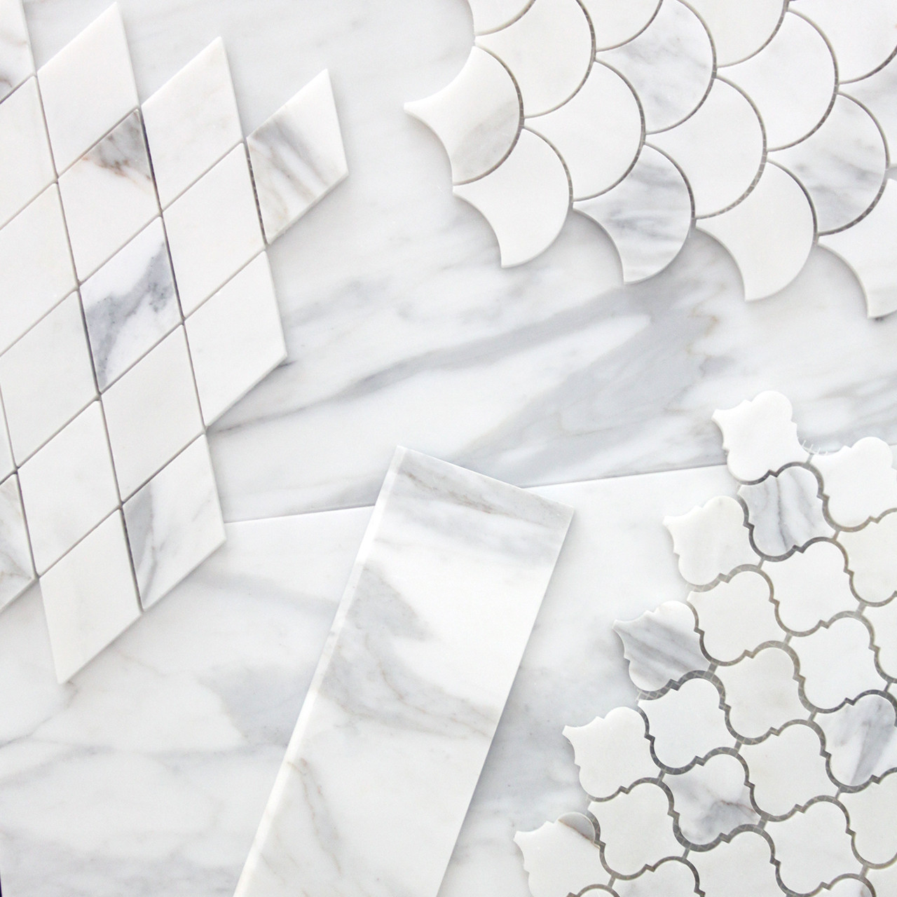 photo Marble Fish Scale Tile Bathroom usd