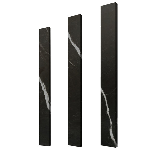 Black 4x48 Marble Door Threshold Saddle Honed
