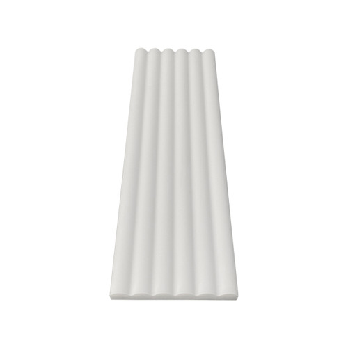 6x24 Flute 3D Dimensional Tile Bianco Dolomite Marble Honed