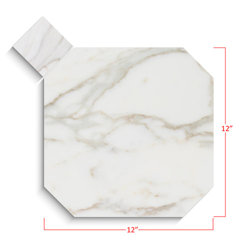 Calacatta Gold Marble 12" Octagon Mosaic Tile Polished