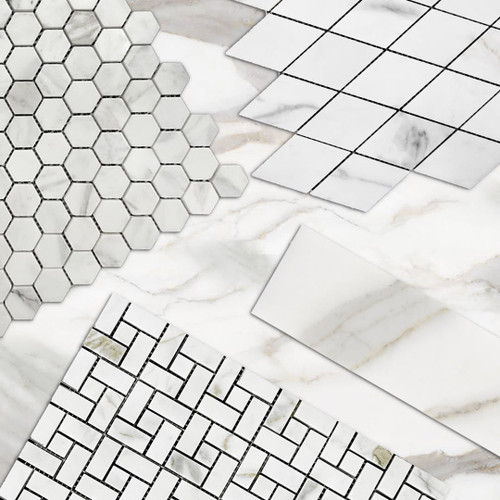 3x6 Calacatta Gold Italian Marble Subway Tile Honed Bathroom Tile and Kitchen Backsplash