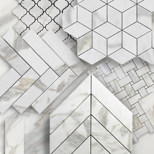 Calacatta Gold Italian Polished Marble 3x12 Subway Tile Bathroom Tile and Kitchen Backsplash