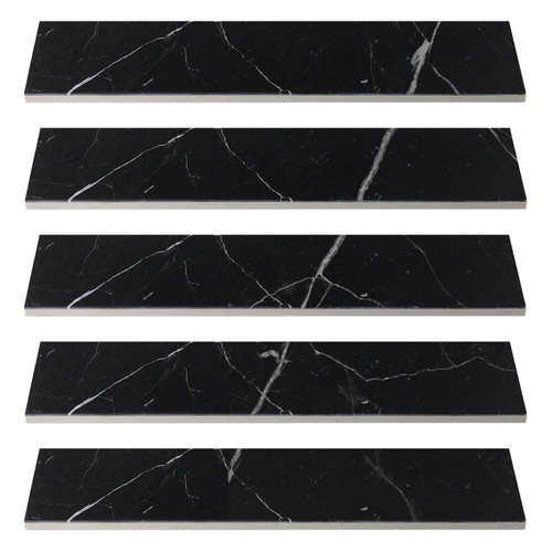 4x12 Nero Marquina Black Marble Honed Tile 