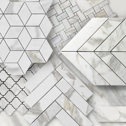 4x12 Calacatta Gold Italian Marble Wide Bevel Subway Tile Honed Bathroom Tile and Kitchen Backsplash