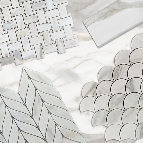 Calacatta Gold Italian Honed Marble 18x36 Tile Bathroom Tile and Kitchen Backsplash