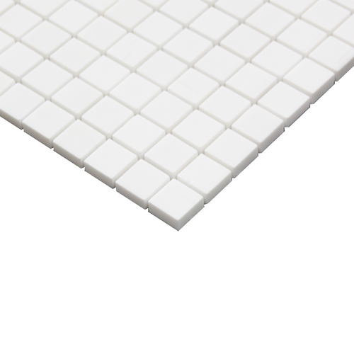 White Marble Italian Bianco Dolomiti1 inch by one inch Mosaic Tile Polished