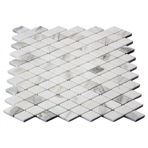  Diamond Mosaic Tile Polished Calacatta Gold Italian Marble