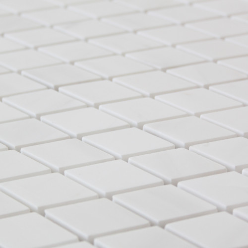 Bianco Dolomite Marble Diamond Mosaic Tile Honed