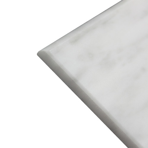 Carrara White Italian Marble 4” x 12” Bullnose Tile Honed