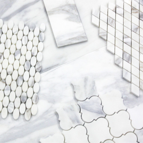 4x12 Calacatta Gold Italian Marble Bullnose Trim Tile Polished Bathroom Tile and Kitchen Backsplash