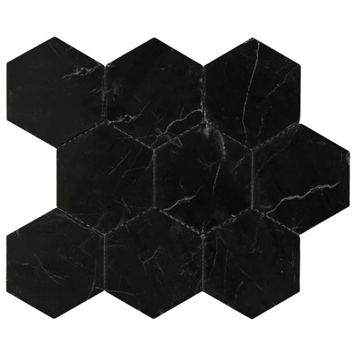 Nero Marquina Black Marble Mosaic Tiles