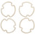 Tail Light Lens Gaskets, Set Of 4 for 1971-1972 Chevrolet Chevelle, Sold as Set