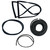 1967 Ford F-100/F-250/F-350 Truck Weatherstripping Kit, 5pc