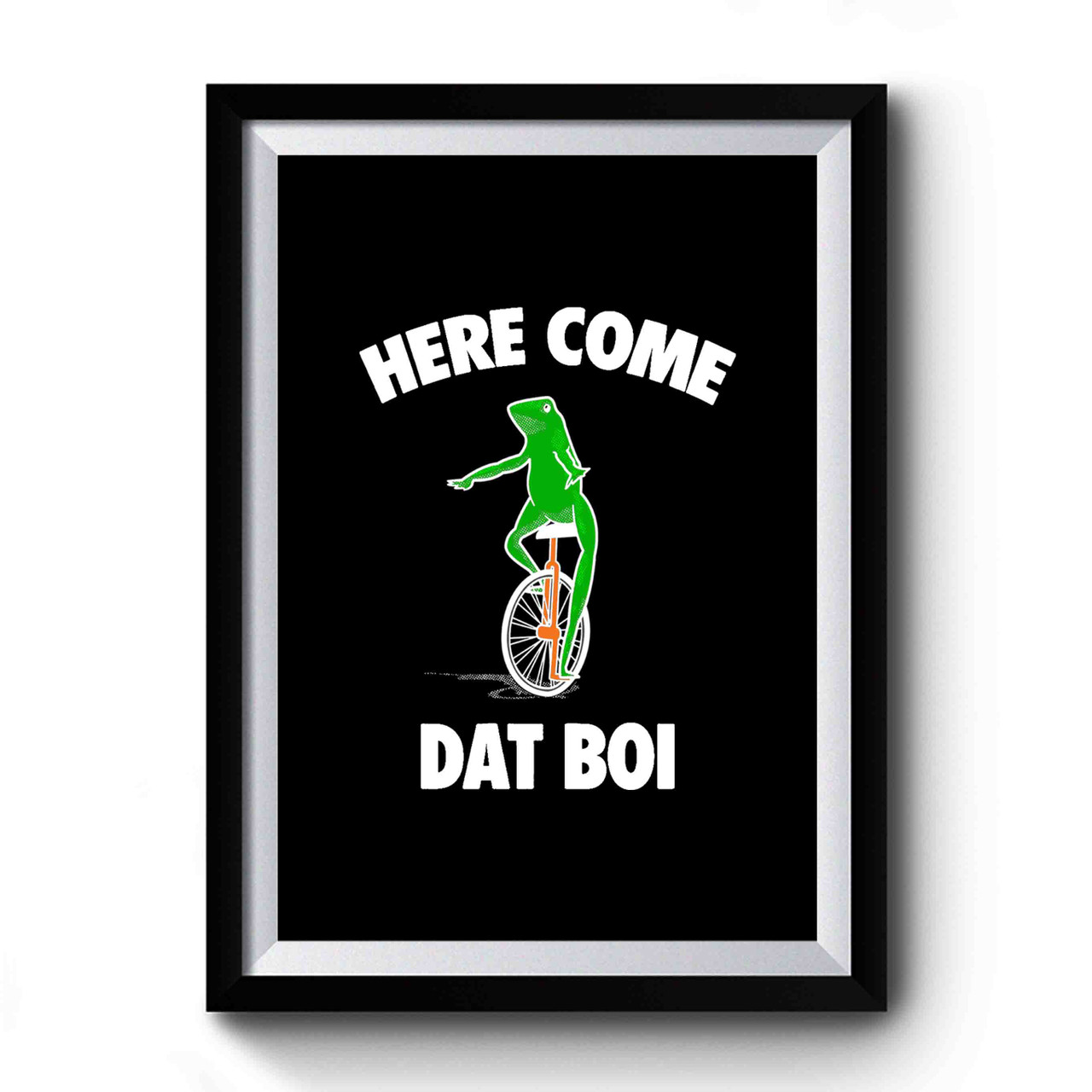 Dat Boi Here Come Dat Boy O Shit Waddup Frog Unicycle Meme Pepe The Frog  Funny