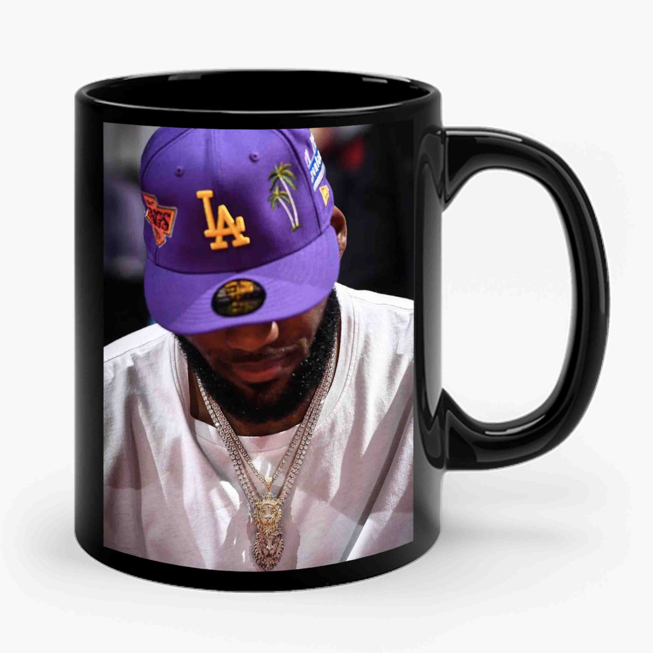 Lebron James Lakers Hat Ceramic Mug