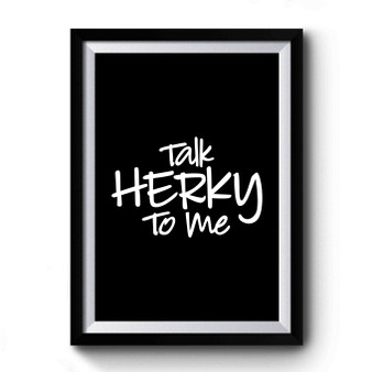 Talk Herky To Me University Of Iowa Hawkeyes Vintage Art Simple Premium Poster