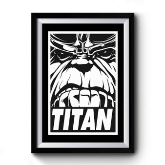 Titan Thanos Obey Vintage Art Premium Poster