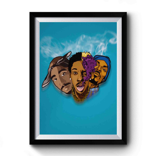 Wiz Khalifa Snoop Dogg 2Pac Rap Hip Hop Music Premium Poster