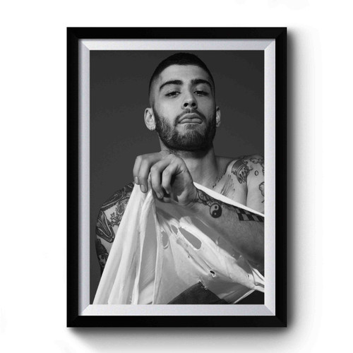 Zayn Malik Black And White Premium Poster