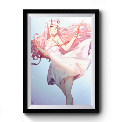 Zero Two Viewing The Cherry Blossoms Darling In The Franxx Premium Poster