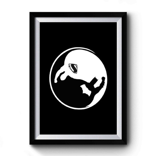 Batman Vs Superman Yin Yang Silhouette Premium Poster Batman Vs Superman Yin Yang Silhouette Premium Poster