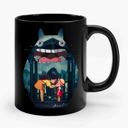 Totoro And The Sisters Background 2 Ceramic Mug