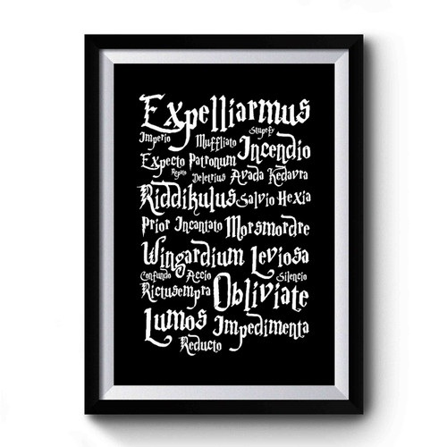 Book Of Spells Quote Premium Poster