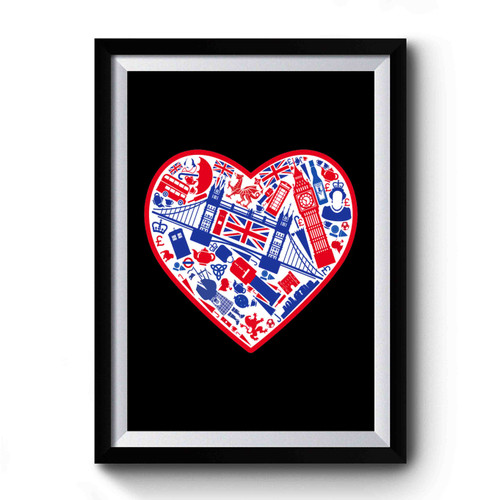 British At Heart Love Premium Poster