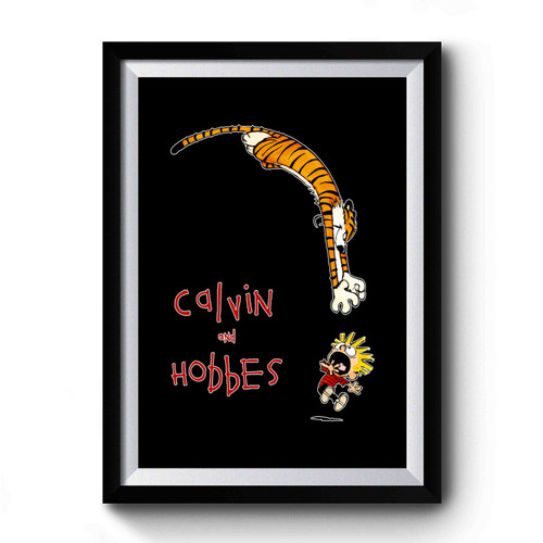 Calvin And Hobbes Scream Premium Poster