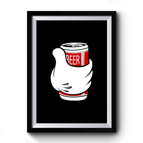 Cartoon Hand Beer Parodi Premium Poster