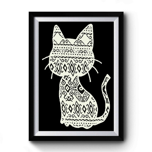 Cat Pattern Patch Premium Poster