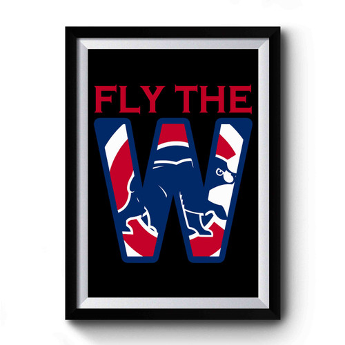 Cubs Win Logo Premium Poster
