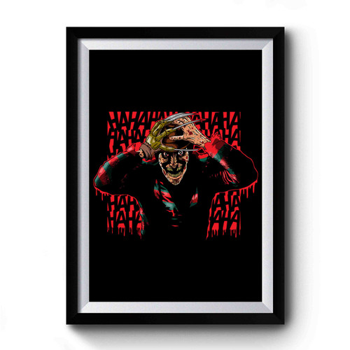 Freddy Krueger Horor Scary Laugh Ifa 31jan Premium Poster