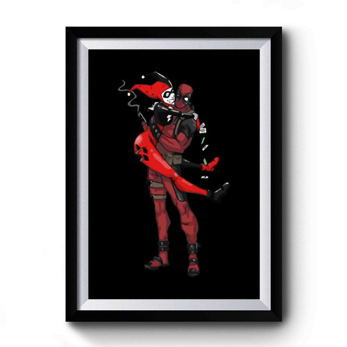 Harley Pool Harley Quinn Deadpool Parody Premium Poster