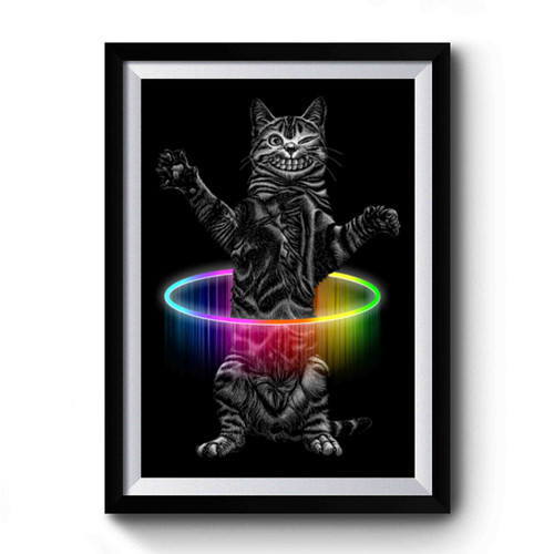 Hulahoop Cat Premium Poster