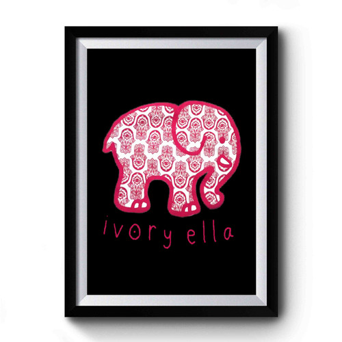 Ivory Ella Elephant Hamsa Hand Fatima Premium Poster