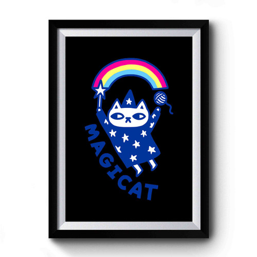 Magic Cat Rainbow Premium Poster