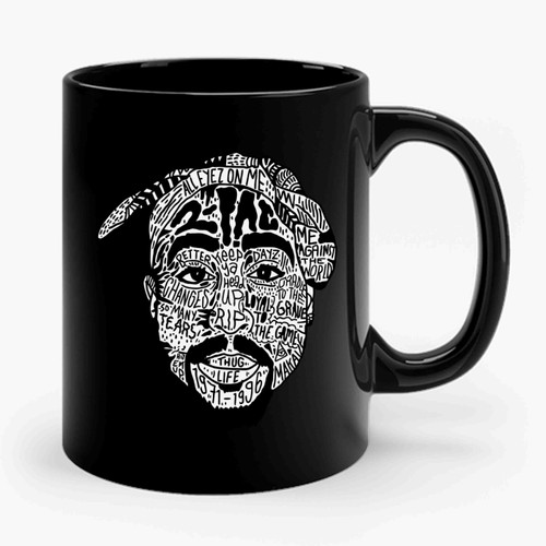 Tupac Face With Words Only God Can Judge Me Ceramic Mug