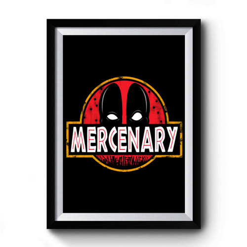 Mercenary Park Deadpoll Jurassic Park Parody Premium Poster