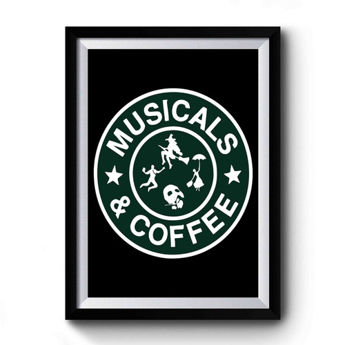 Musicals And Coffee Logo Premium Poster