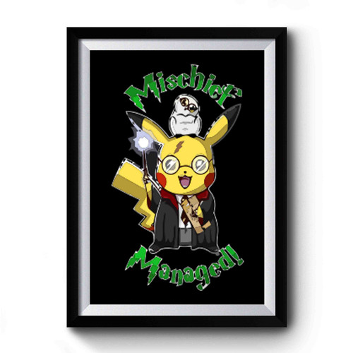 Pikachu Harry Potter Pokemon Premium Poster