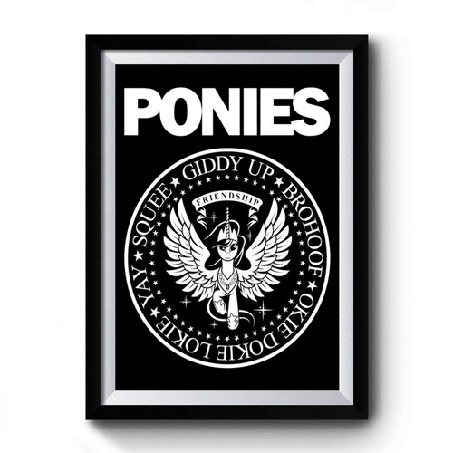 Ponies Friendship Logo Premium Poster