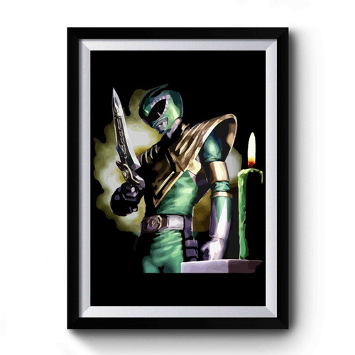 Power Ranger Green With Evil Premium Poster